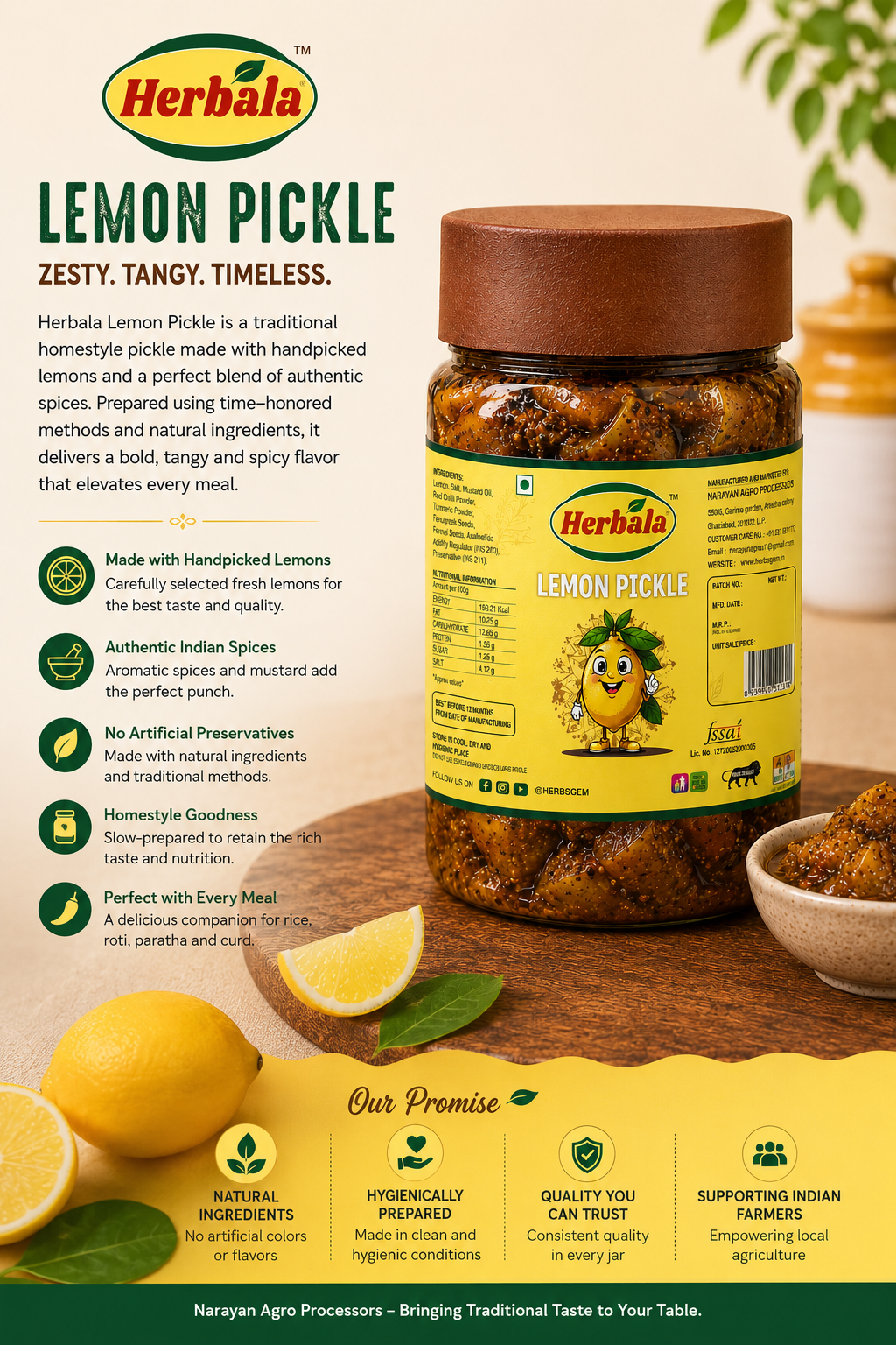 Premium Lemon Pickle 275gm