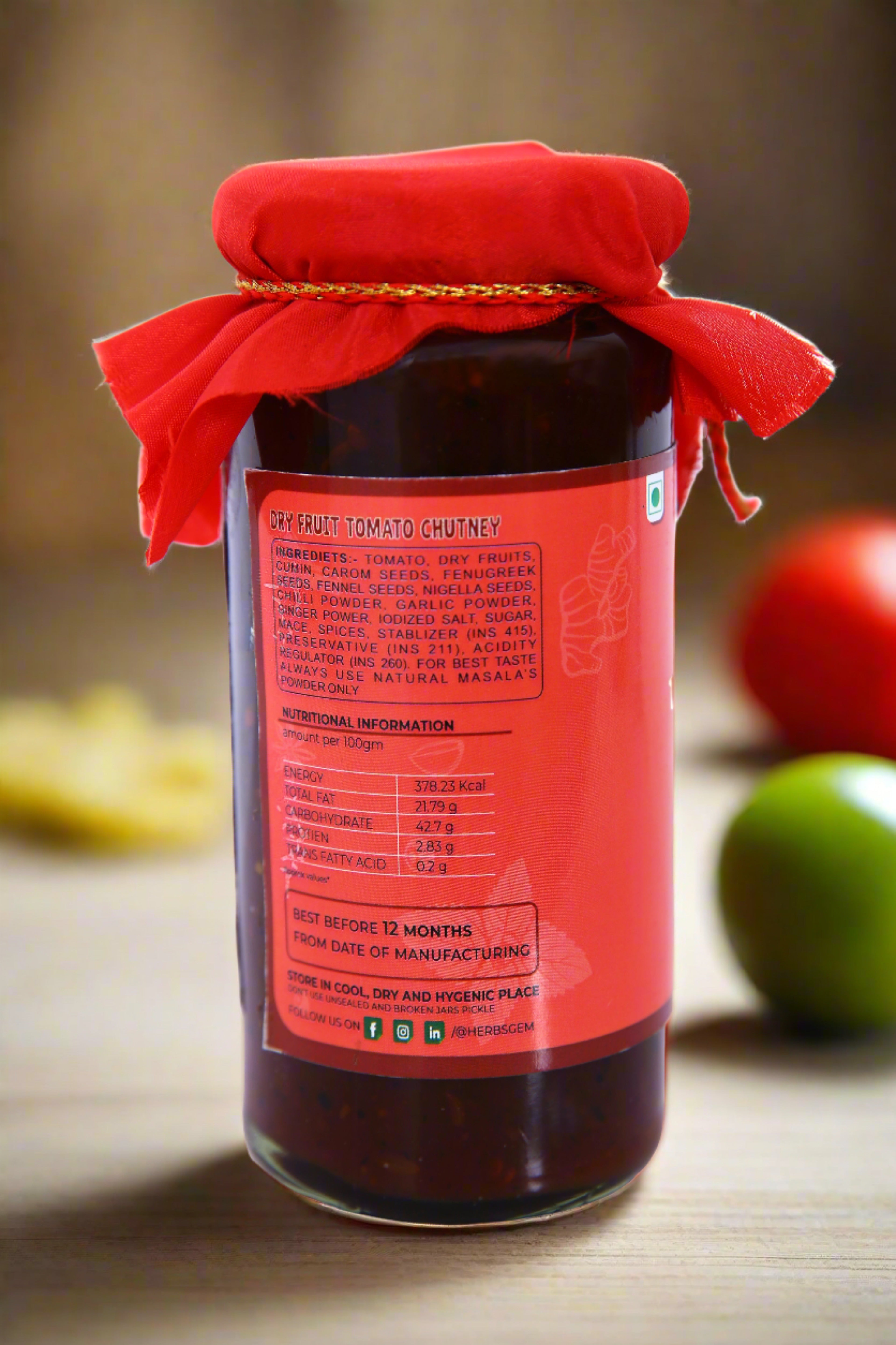 Herbsgem's Dry Fruit Tomato Chutney