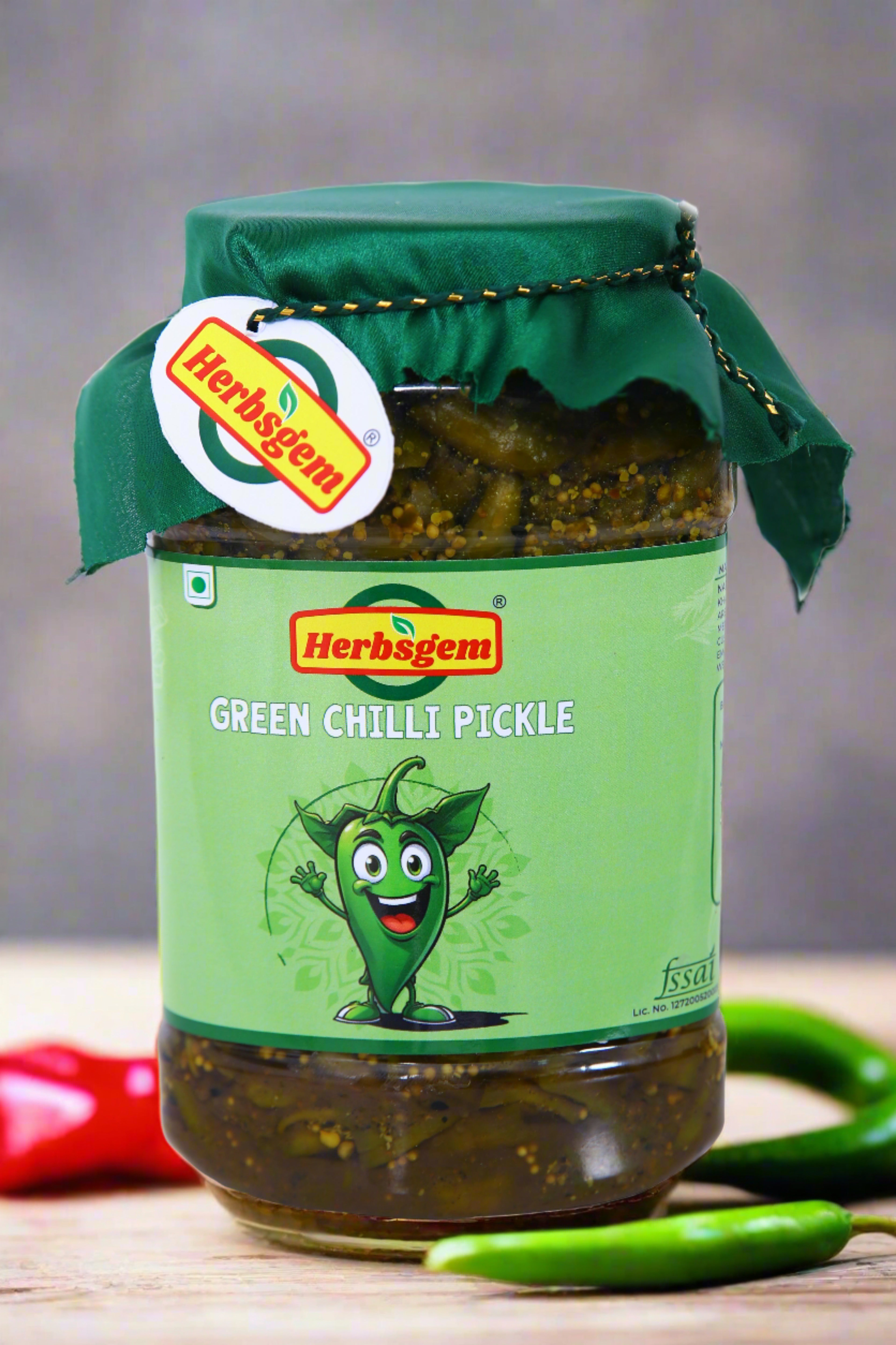 Homemade Premium Green Chilli Pickle