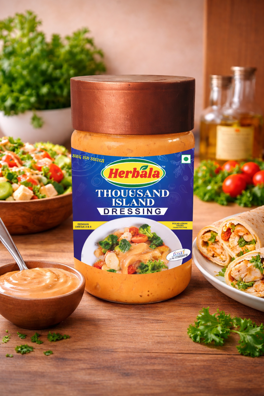 Herbala Ultimate Sauce Combo – Pizza & Pasta Sauce, Thousand Island Dressing & Premium Mayonnaise (275g Each)