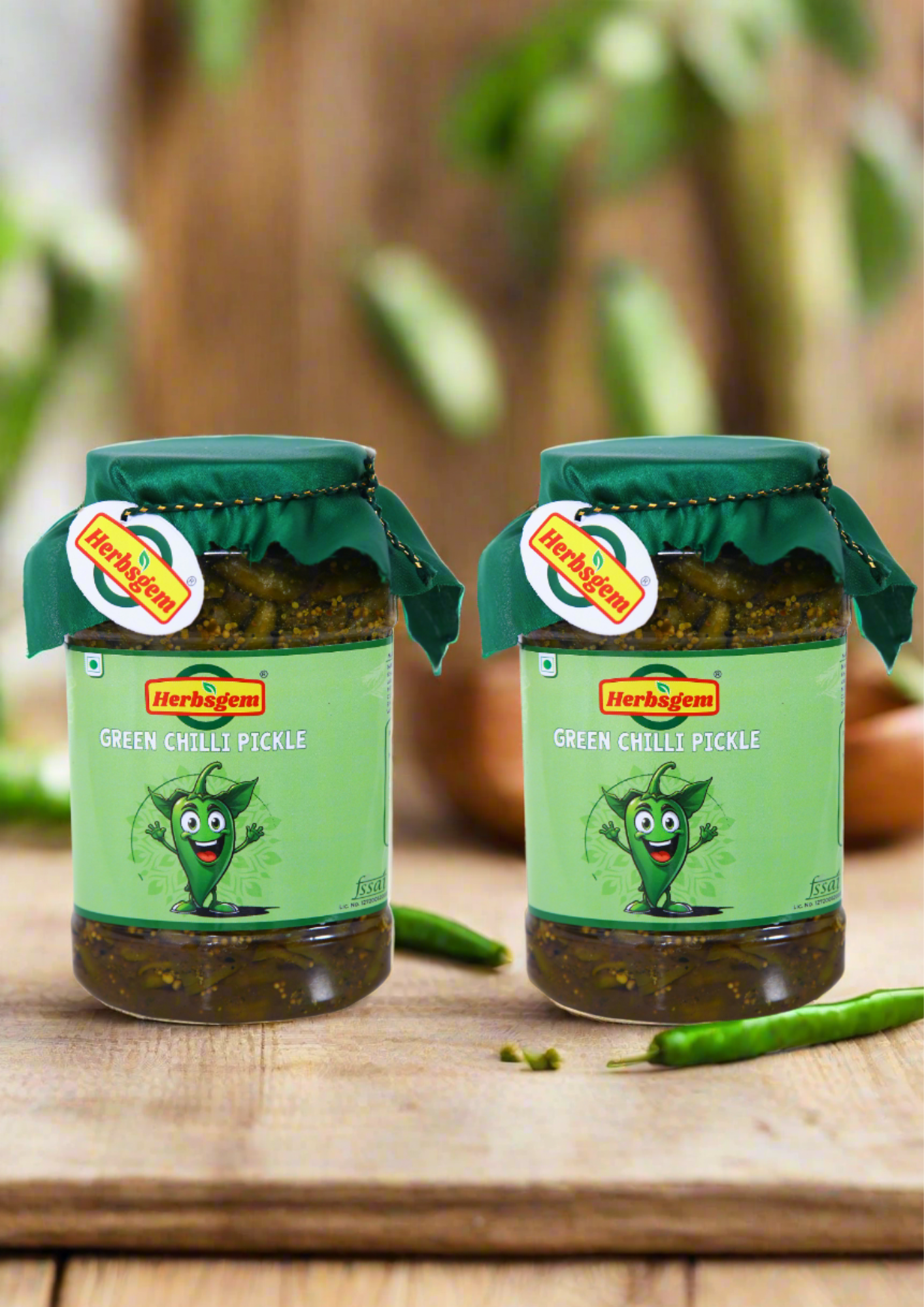 Homemade Premium Green Chilli Pickle Buy 1 Get 1 Free