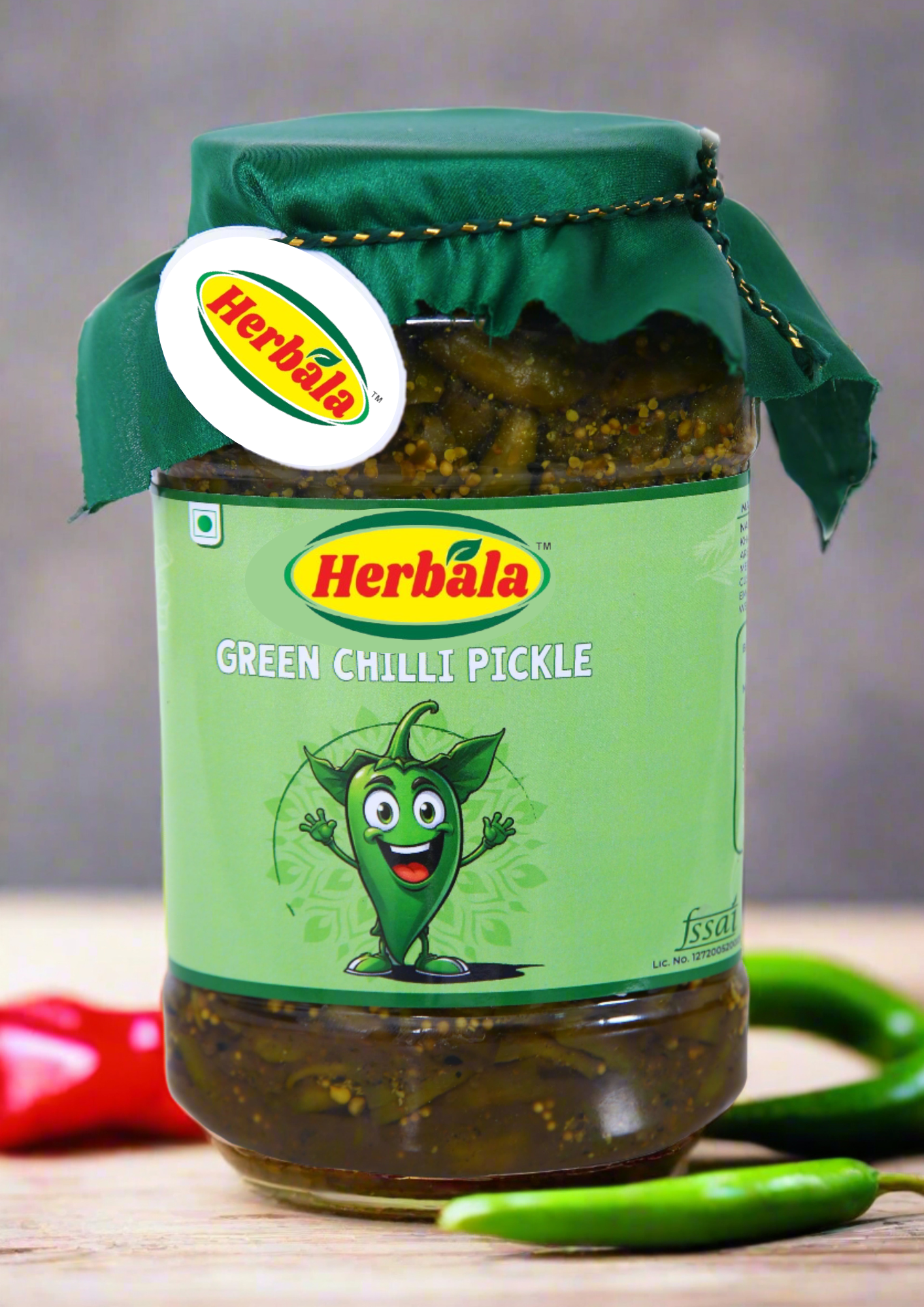 Homemade Premium Green Chilli Pickle