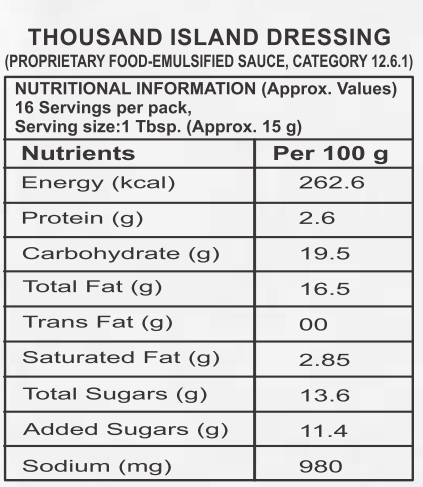 Premium Thousand Island Dressing 1 Kg